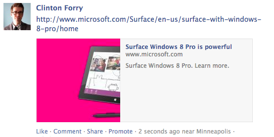 Ссылка на страницу Microsoft на Facebook